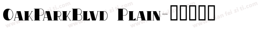 OakParkBlvd Plain字体转换